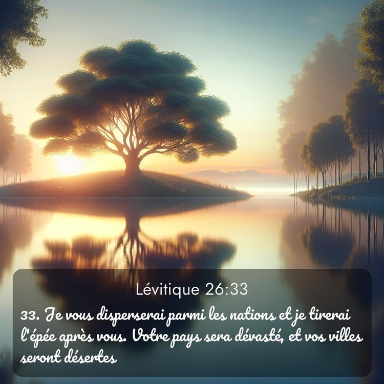 Segond Lévitique 26:33