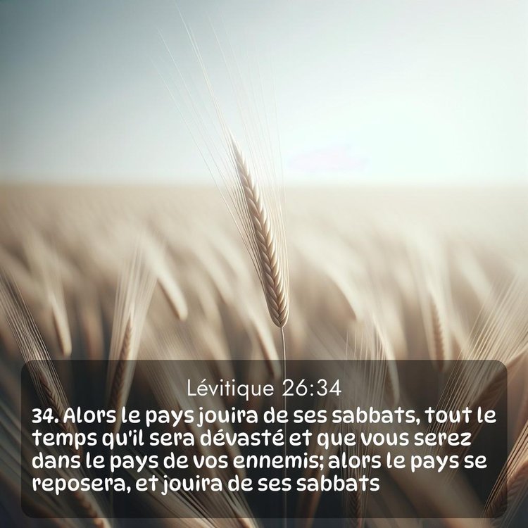 Segond Lévitique 26:34