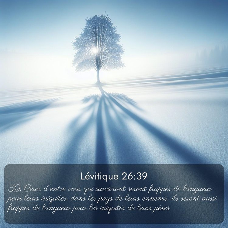 Segond Lévitique 26:39