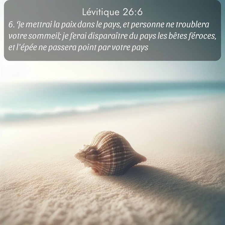 Segond Lévitique 26:6