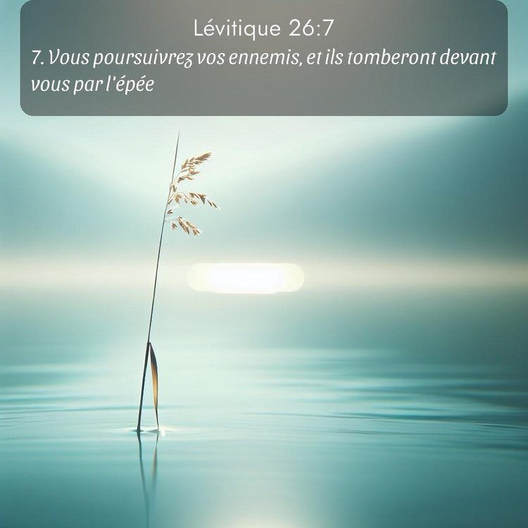 Segond Lévitique 26:7