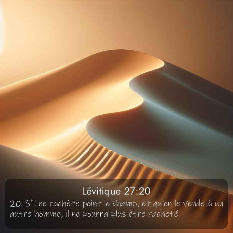 Segond Lévitique 27:20