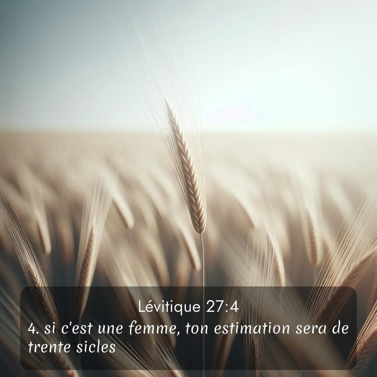 Segond Lévitique 27:4