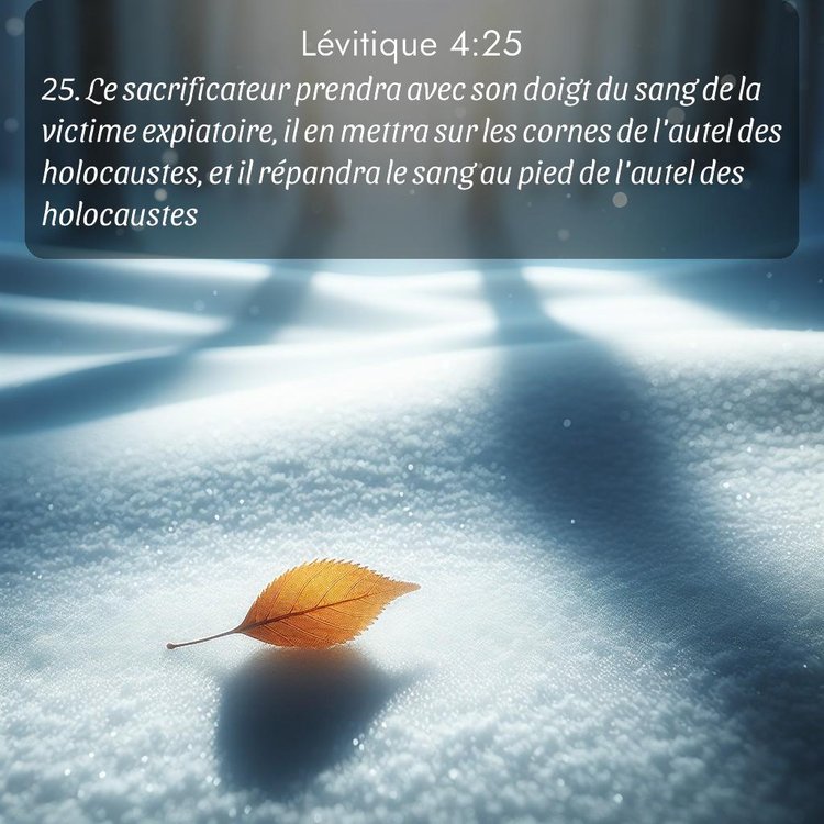 Segond Lévitique 4:25