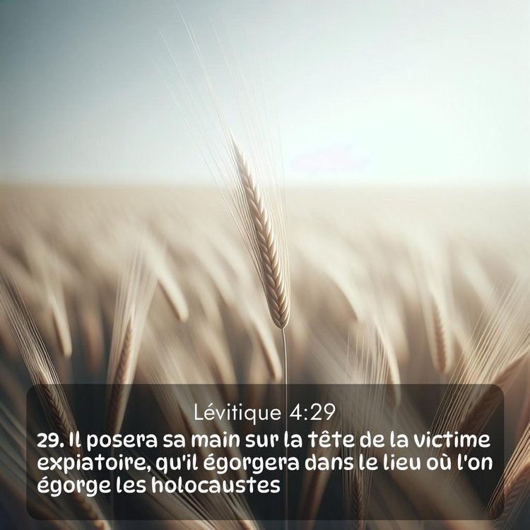 Segond Lévitique 4:29