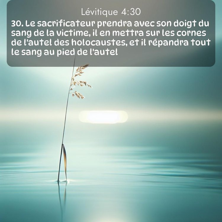 Segond Lévitique 4:30