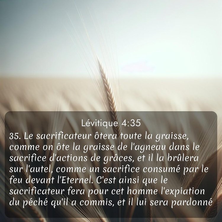 Segond Lévitique 4:35