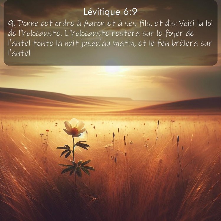 Segond Lévitique 6:9