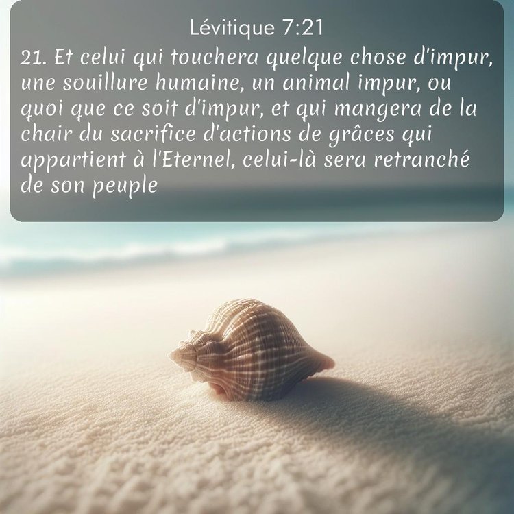 Segond Lévitique 7:21