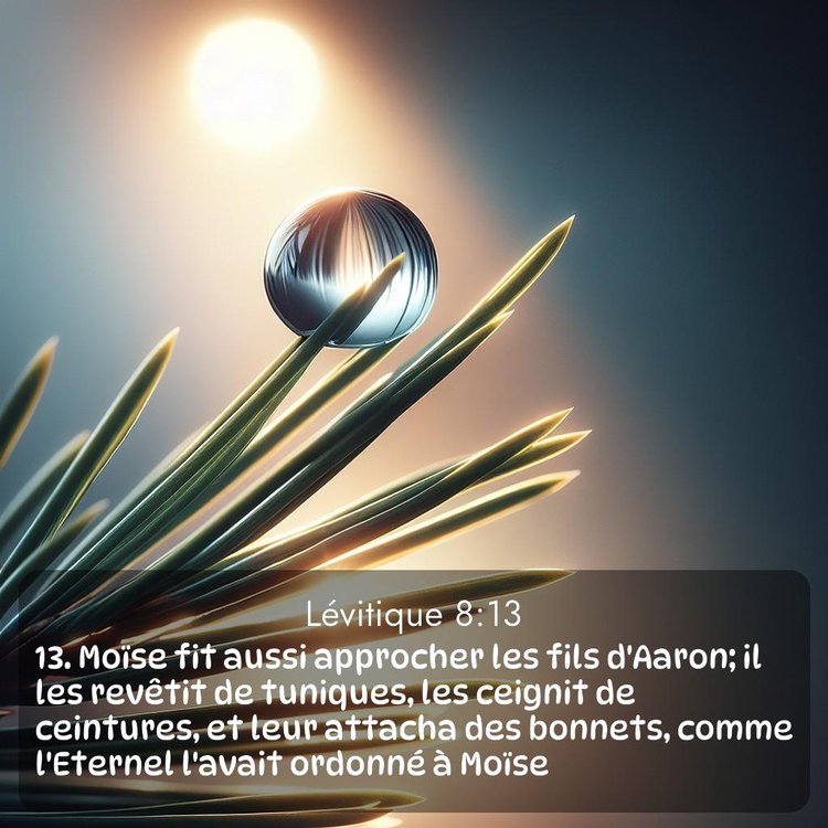 Segond Lévitique 8:13