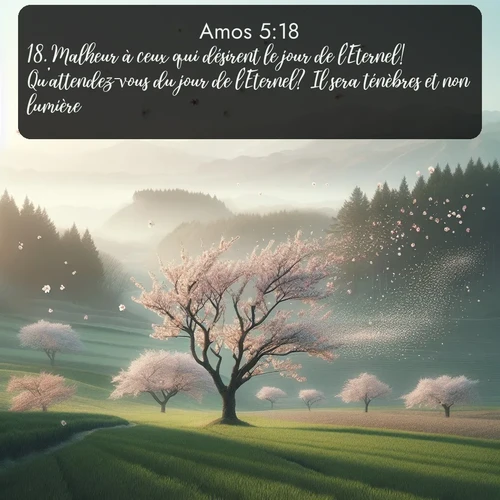 Segond Amos  ; image nature: image avec le verset biblique :Malheur à ceux qui désirent le jour de l&#039;Eternel! Qu&#039;attendez-vous du jour de l&#039;Eternel? Il sera ténèbres et non lumière. ;  ; 5:18