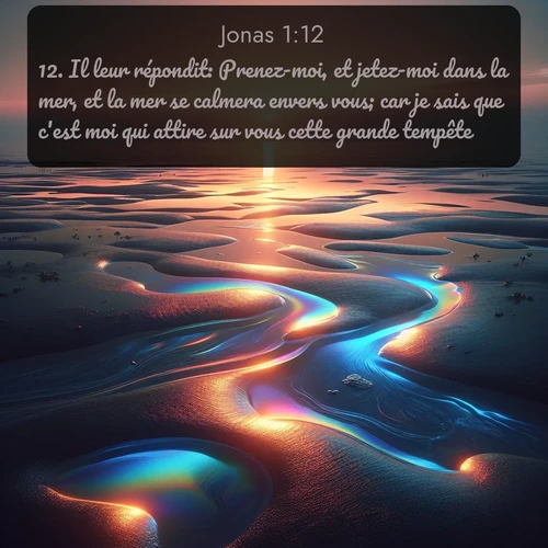 Segond Jonas  ; image nature: image avec le verset biblique :Il leur répondit: Prenez-moi, et jetez-moi dans la mer, et la mer se calmera envers vous; car je sais que c&#039;est moi qui attire sur vous cette grande tempête. ;  ; 1:12