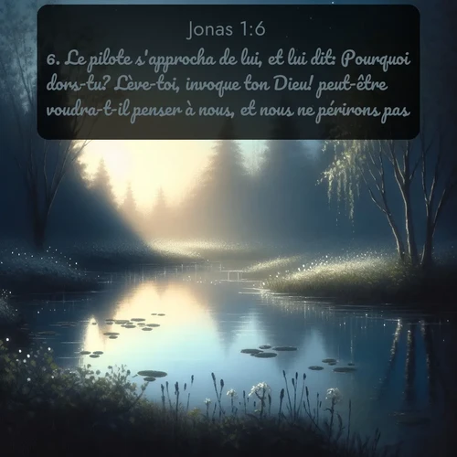 Segond Jonas  ; image nature: image avec le verset biblique :Le pilote s&#039;approcha de lui, et lui dit: Pourquoi dors-tu? Lève-toi, invoque ton Dieu! peut-être voudra-t-il penser à nous, et nous ne périrons pas. ;  ; 1:6
