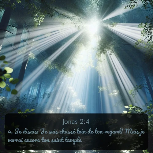 Segond Jonas  ; image nature: image avec le verset biblique :Je disais: Je suis chassé loin de ton regard! Mais je verrai encore ton saint temple. ;  ; 2:4