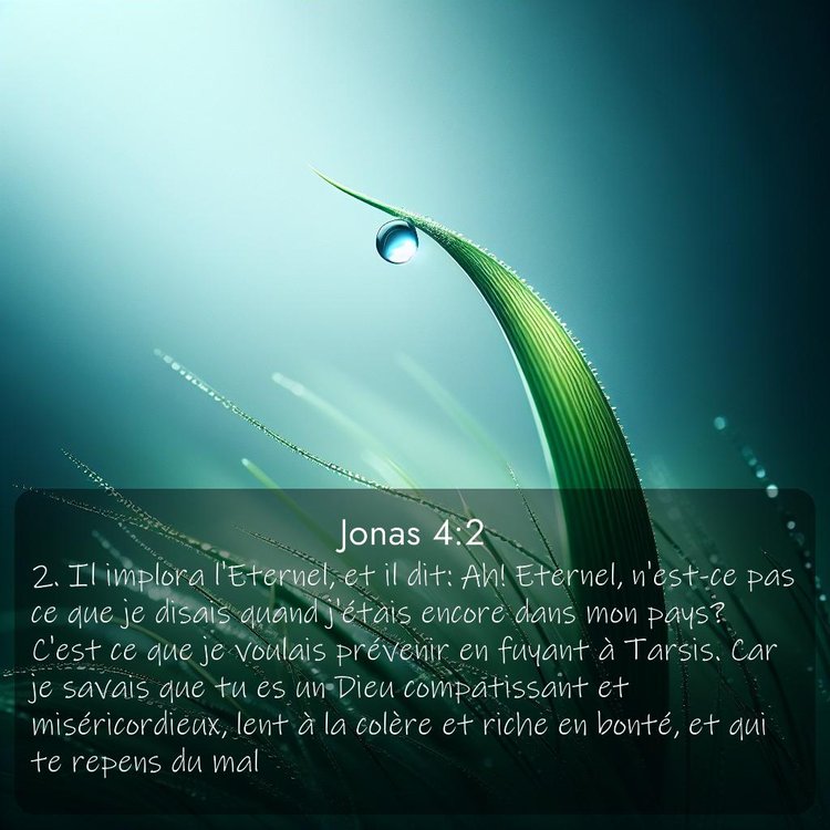 Segond Jonas 4:2