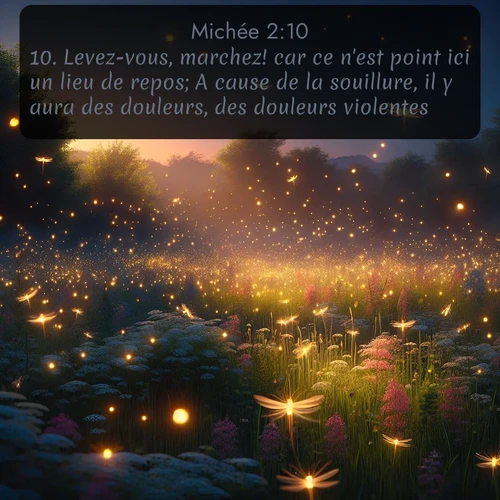 Segond Michée  ; image nature: image avec le verset biblique :Levez-vous, marchez! car ce n&#039;est point ici un lieu de repos; A cause de la souillure, il y aura des douleurs, des douleurs violentes. ;  ; 2:10