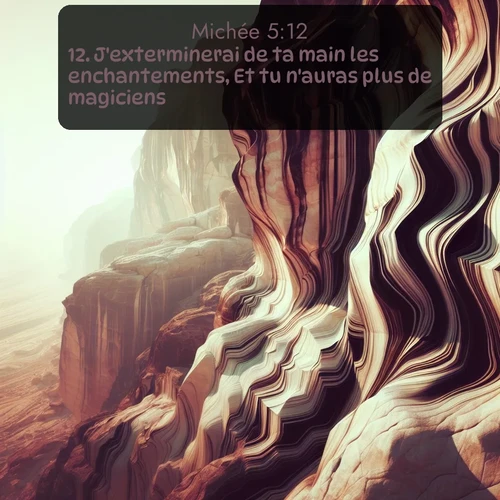 Segond Michée  ; image nature: image avec le verset biblique :J&#039;exterminerai de ta main les enchantements, Et tu n&#039;auras plus de magiciens; ;  ; 5:12