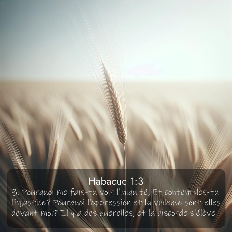 Segond Habacuc 1:3