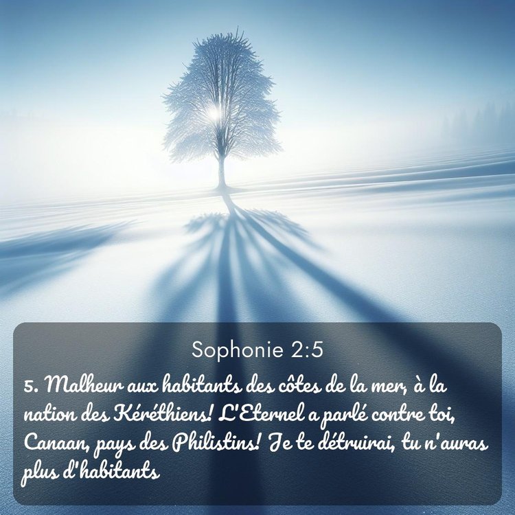 Segond Sophonie 2:5