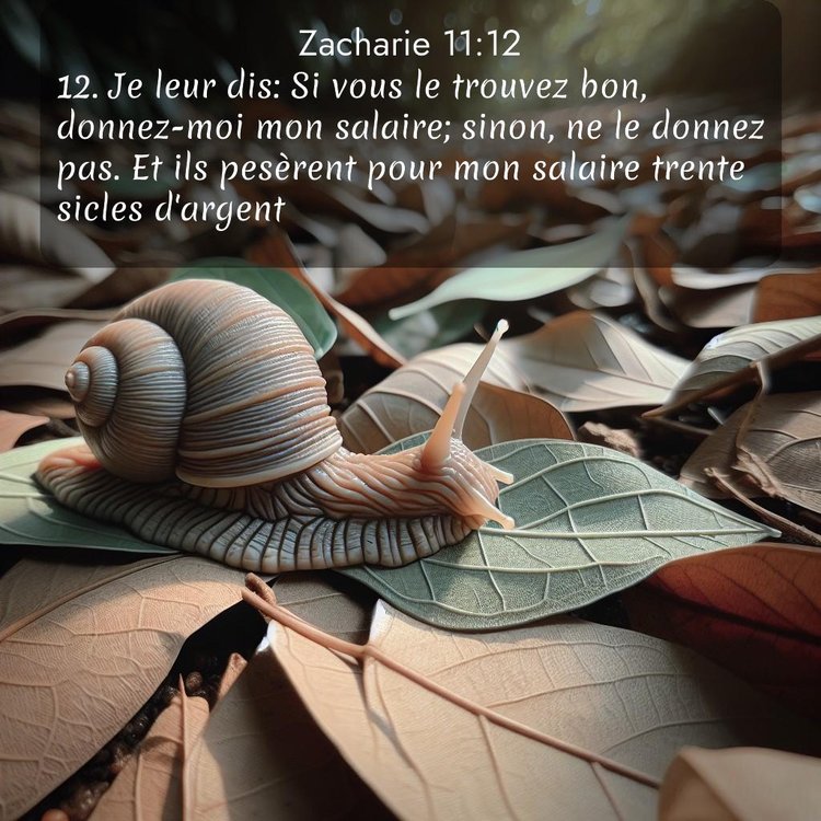 Segond Zacharie 11:12