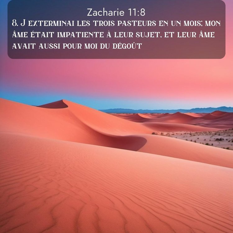 Segond Zacharie 11:8