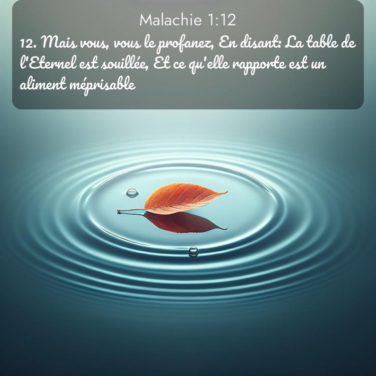 Segond Malachie 1:12