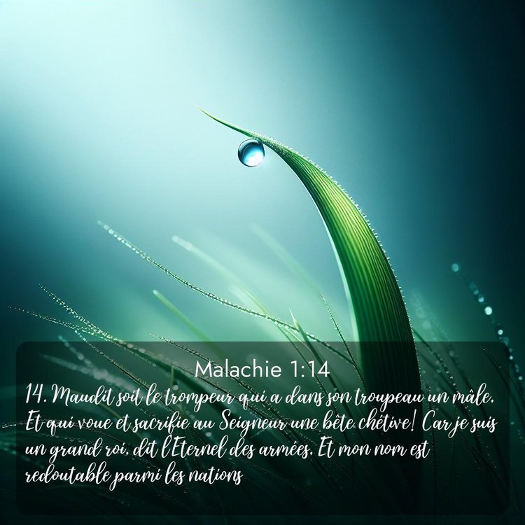 Segond Malachie 1:14