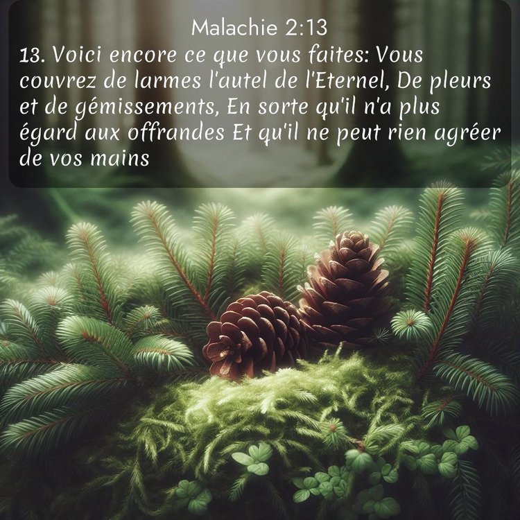 Segond Malachie 2:13