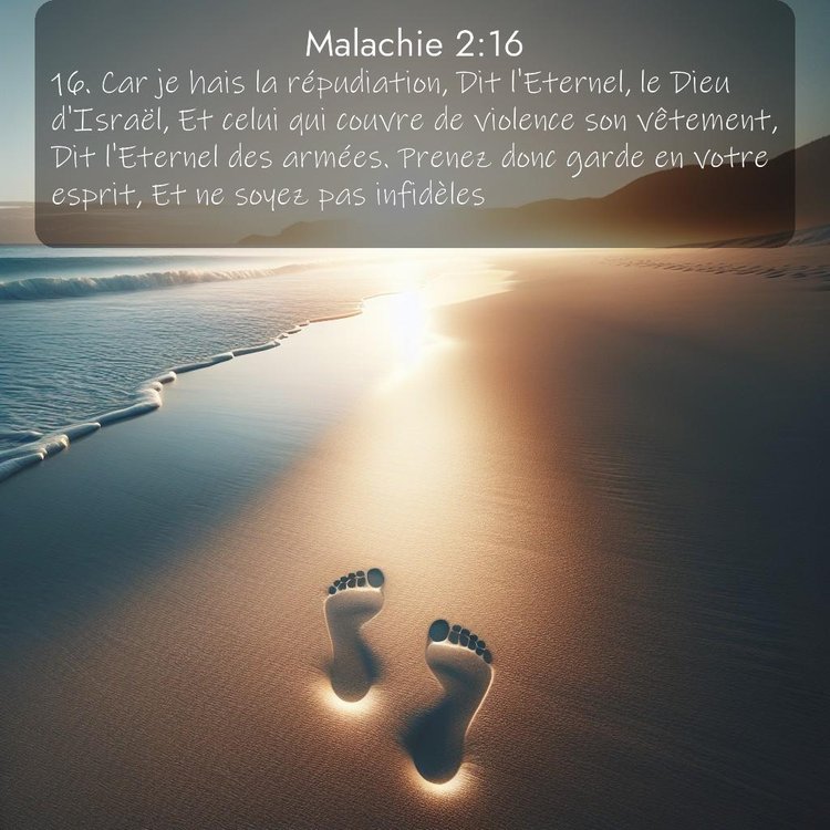 Segond Malachie 2:16