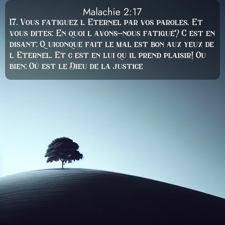 Segond Malachie 2:17