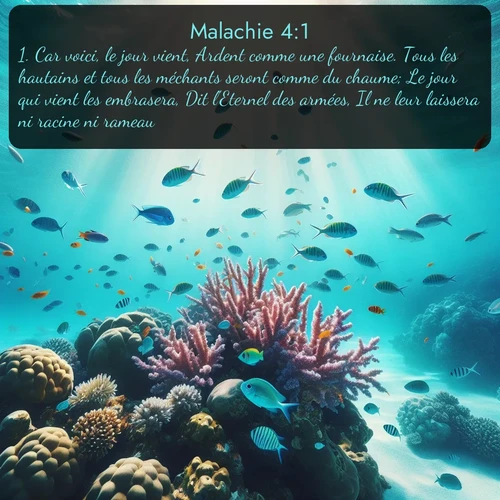 Segond Malachie  ; image nature: image avec le verset biblique :Car voici, le jour vient, Ardent comme une fournaise. Tous les hautains et tous les méchants seront comme du chaume; Le jour qui vient les embrasera, Dit l&#039;Eternel des armées, Il ne leur laissera ni racine ni rameau. ;  ; 4:1