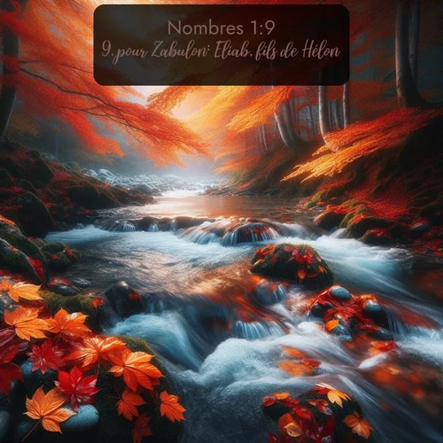 Segond Nombres  ; image nature: image avec le verset biblique :pour Zabulon: Eliab, fils de Hélon; ;  ; 1:9