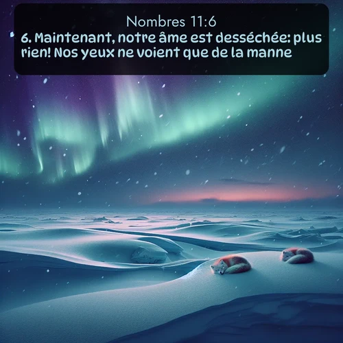 Segond Nombres  ; image nature: image avec le verset biblique :Maintenant, notre âme est desséchée: plus rien! Nos yeux ne voient que de la manne. ;  ; 11:6
