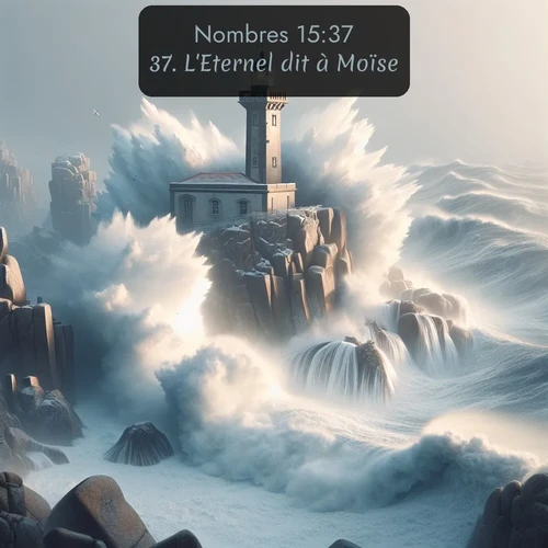 Segond Nombres  ; image nature: image avec le verset biblique :L&#039;Eternel dit à Moïse: ;  ; 15:37