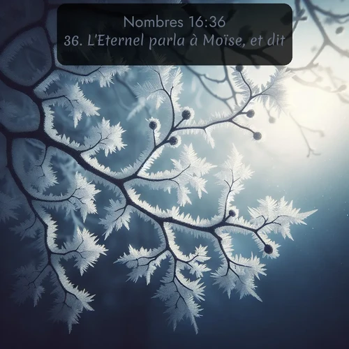 Segond Nombres  ; image nature: image avec le verset biblique :L&#039;Eternel parla à Moïse, et dit: ;  ; 16:36