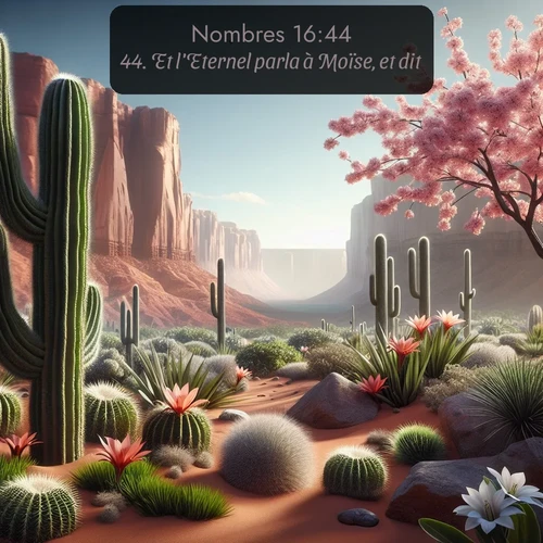 Segond Nombres  ; image nature: image avec le verset biblique :Et l&#039;Eternel parla à Moïse, et dit: ;  ; 16:44