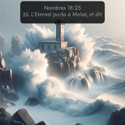 Segond Nombres  ; image nature: image avec le verset biblique :L&#039;Eternel parla à Moïse, et dit: ;  ; 18:25