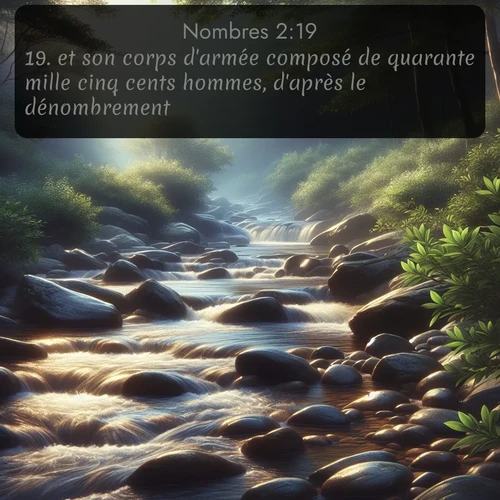 Segond Nombres  ; image nature: image avec le verset biblique :et son corps d&#039;armée composé de quarante mille cinq cents hommes, d&#039;après le dénombrement. ;  ; 2:19