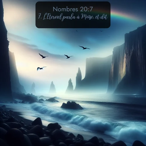 Segond Nombres  ; image nature: image avec le verset biblique :L&#039;Eternel parla à Moïse, et dit: ;  ; 20:7