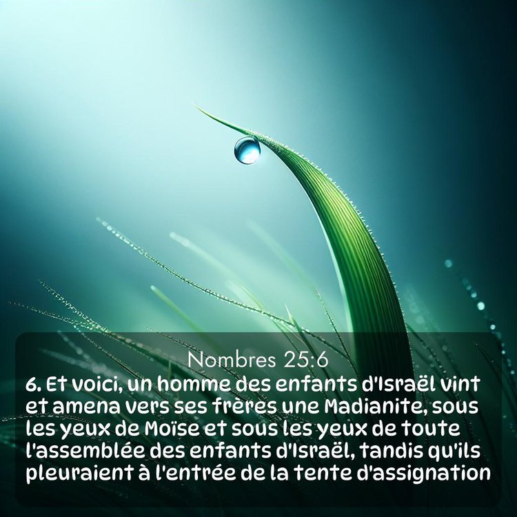 Segond Nombres 25:6