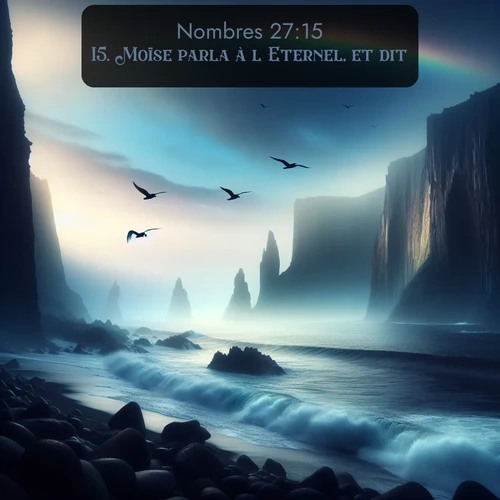 Segond Nombres  ; image nature: image avec le verset biblique :Moïse parla à l&#039;Eternel, et dit: ;  ; 27:15