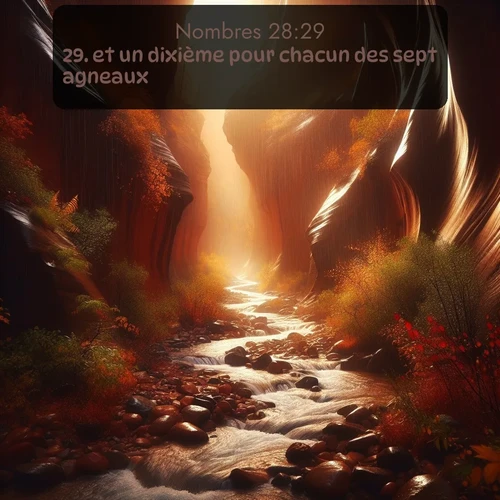 Segond Nombres  ; image nature: image avec le verset biblique :et un dixième pour chacun des sept agneaux. ;  ; 28:29