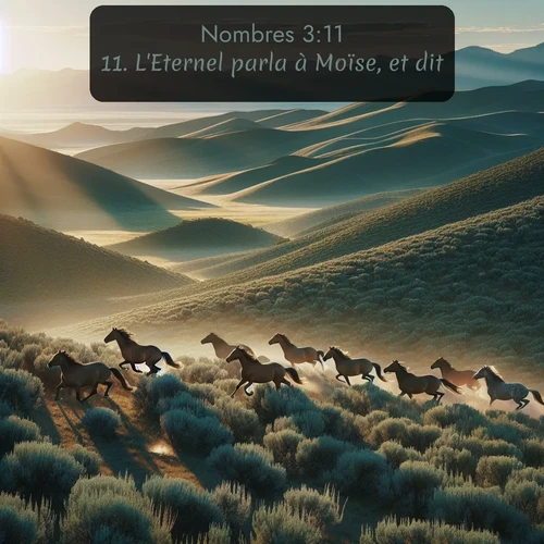 Segond Nombres  ; image nature: image avec le verset biblique :L&#039;Eternel parla à Moïse, et dit: ;  ; 3:11