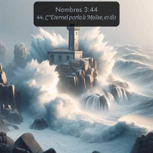 Segond Nombres  ; image nature: image avec le verset biblique :L&#039;Eternel parla à Moïse, et dit: ;  ; 3:44