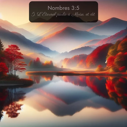 Segond Nombres  ; image nature: image avec le verset biblique :L&#039;Eternel parla à Moïse, et dit: ;  ; 3:5