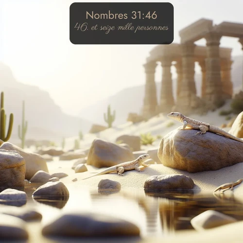 Segond Nombres  ; image nature: image avec le verset biblique :et seize mille personnes. ;  ; 31:46