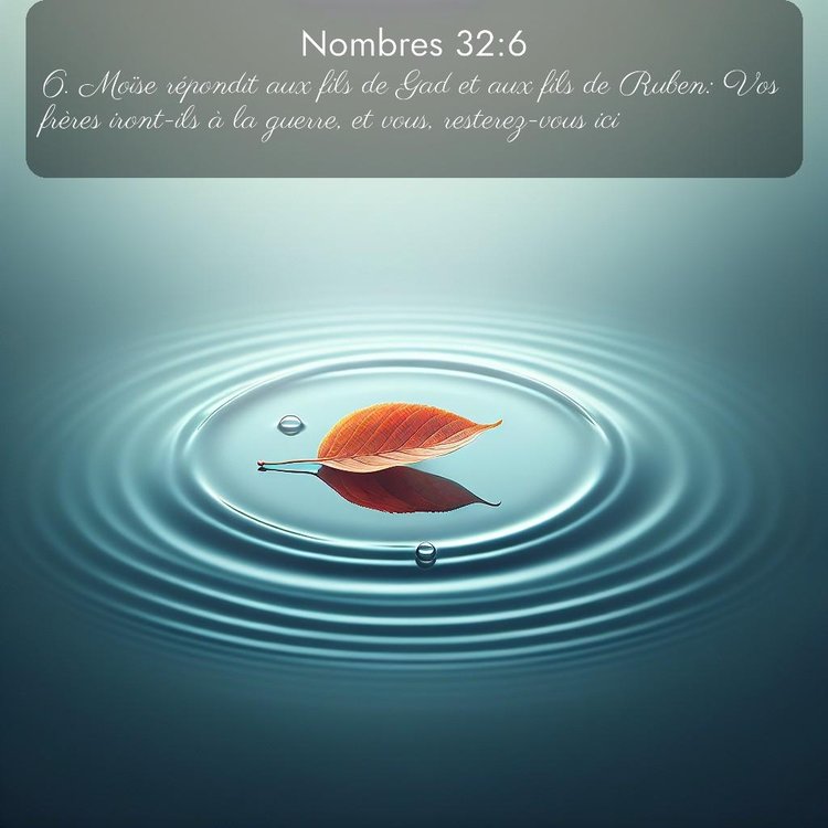 Segond Nombres 32:6