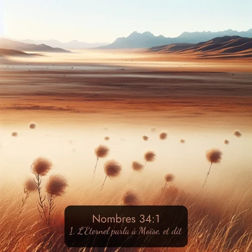 Segond Nombres  ; image nature: image avec le verset biblique :L&#039;Eternel parla à Moïse, et dit: ;  ; 34:1