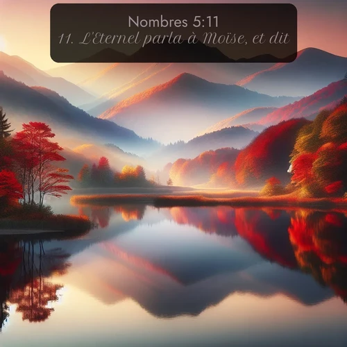 Segond Nombres  ; image nature: image avec le verset biblique :L&#039;Eternel parla à Moïse, et dit: ;  ; 5:11