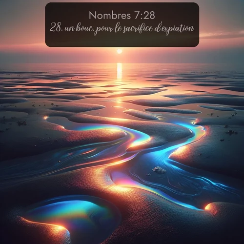 Segond Nombres  ; image nature: image avec le verset biblique :un bouc, pour le sacrifice d&#039;expiation; ;  ; 7:28